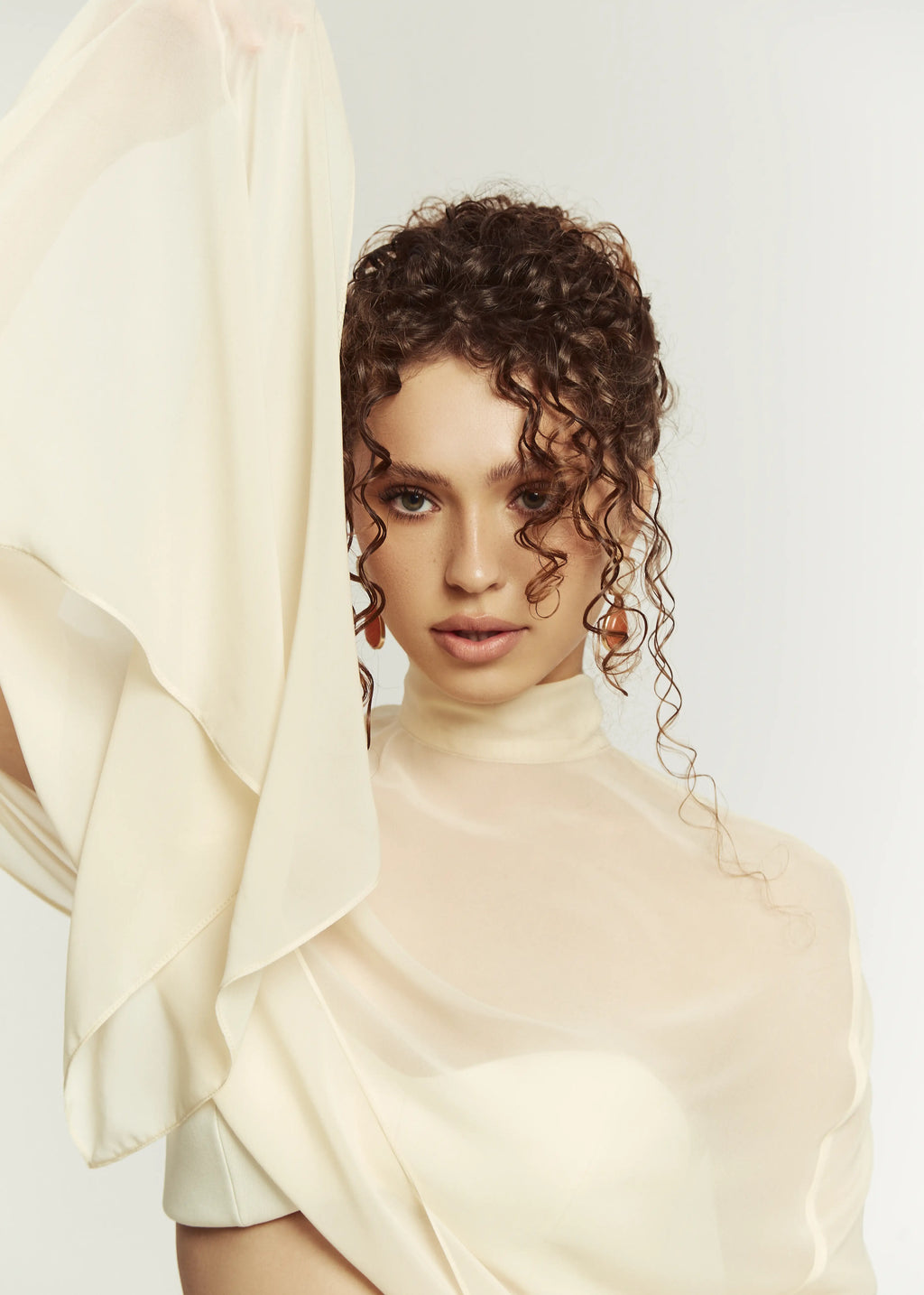 YUU Silk Cape - Айворі