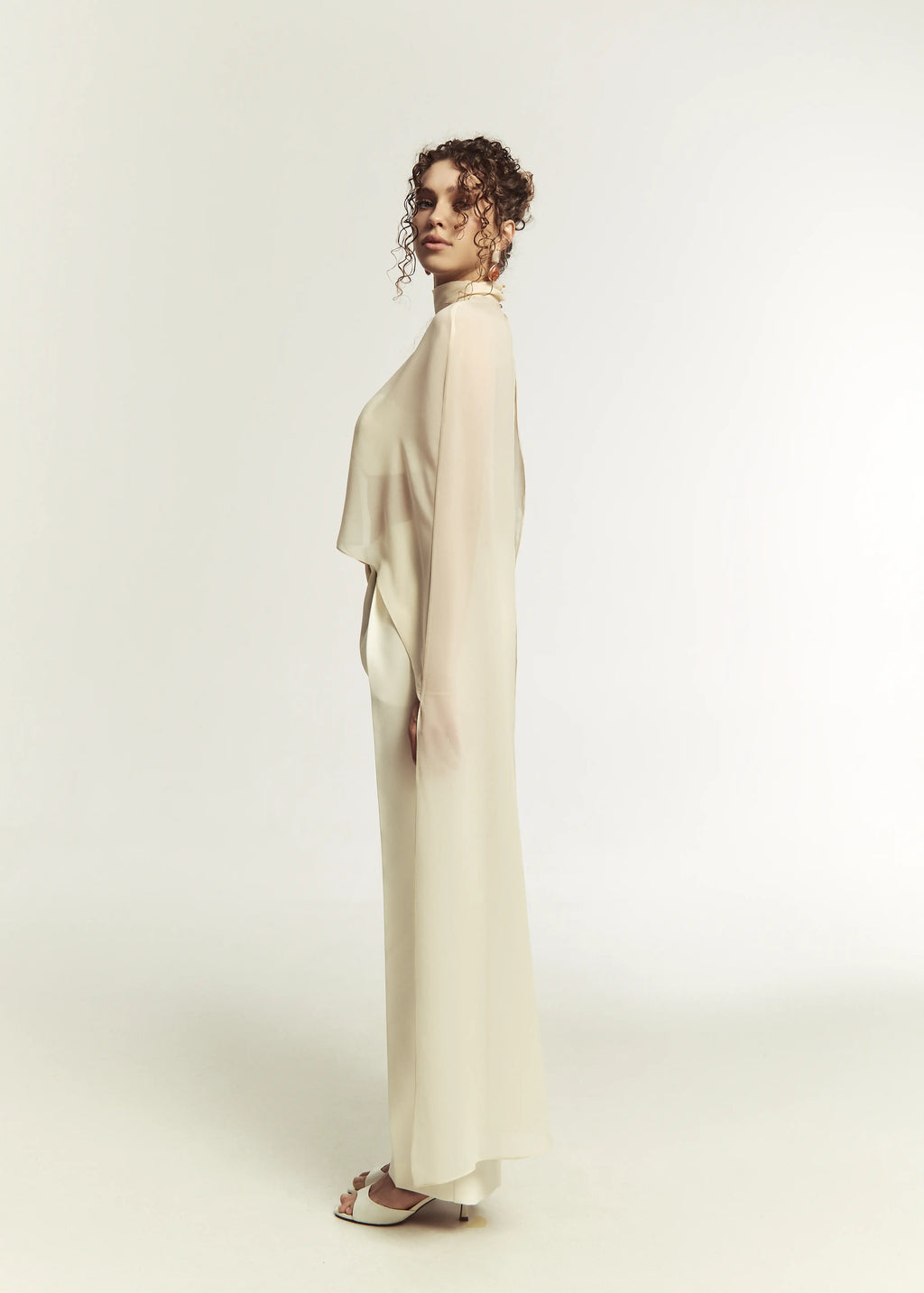 YUU Класичні брюки з віскози - Айворі